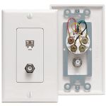 Leviton White Combo Telephone