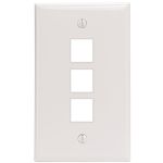 Leviton White Quickport 3-port