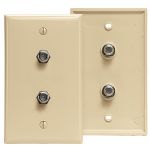 Leviton F-cnnctr Duplx Plate Ivry