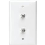 Leviton F-cnnctr Duplx Plate Wht