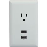 Rca White Wall Plate 2 Usb