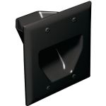 Datacomm Electronics Black 2 Gang Recessed