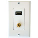 Axis Hdmi/coax Wall Plate-whte