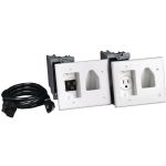 Datacomm Electronics White Recessed Pwr Kit