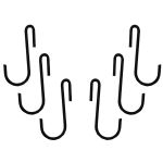 Range Kleen Pot Rack Hooks 6 Pk Blk