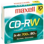 Maxell Cdrw - 10 Pk Jewel Case