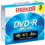 Maxell 4.7gb Dvd-r 5pk