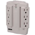 Rca 6-out Surge Prot Wall Tp