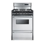 Summit TNM63027BFKWY Deluxe Gas Range Oven