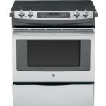 GE JS630SFSS 30 inch Electric Slide-In Smoothtop Range Oven