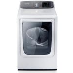 Samsung -DV50F9A8EVW 7.4 Cu. Ft. 15-Cycle Steam Electric Dryer